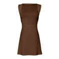 thumbnail image 4 of Women's Casual Tennis Dress Sleeveless Open Back Athletic Dress with Built In Shorts and Pockets for Comfortable Sporty Style Womens Casual Trendy Midi Dresses, 4 of 8