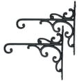 thumbnail image 1 of Sungmor Gancho Pared Hierro Fundido, colgador plantas. Soporte colgante jardín hogar, gancho deco negro 2 pzs para colgar maceta, comedero aves, jaula pájaros, linterna, campana viento, 1 of 9