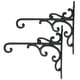 thumbnail image 1 of Sungmor Gancho Pared Hierro Fundido, colgador plantas. Soporte colgante jardín hogar, gancho deco negro 2 pzs para colgar maceta, comedero aves, jaula pájaros, linterna, campana viento, 1 of 9