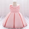 thumbnail image 3 of Fesfesfes Kids Girls Ruffled Princess Dress Bridesmaid Pageant Gown Toddler Girls Birthday Party Dress Spring, 3 of 8