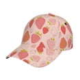 thumbnail image 6 of Lsque Strawberry Baseball Cap Trucker Low Profile Hat Golf Dad Hat Adjustable Original Classic Unconstructed Plain Cap Men Women, 6 of 9