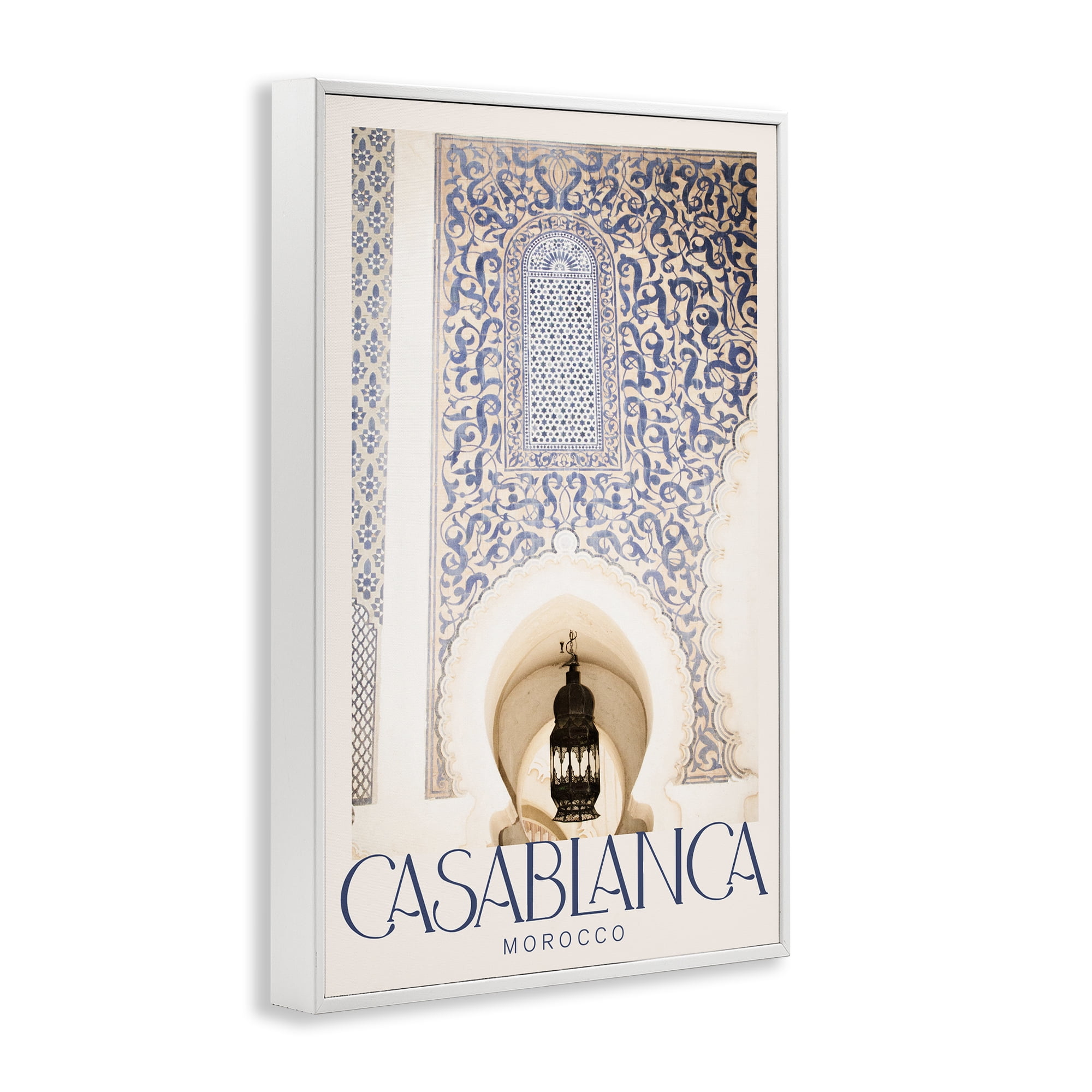 Stupell Industries Ornate Casablanca Architecture White Framed Giclee Art, design by Emily Navas