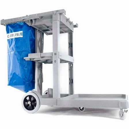 Long Platform Janitorial Cart - Gray