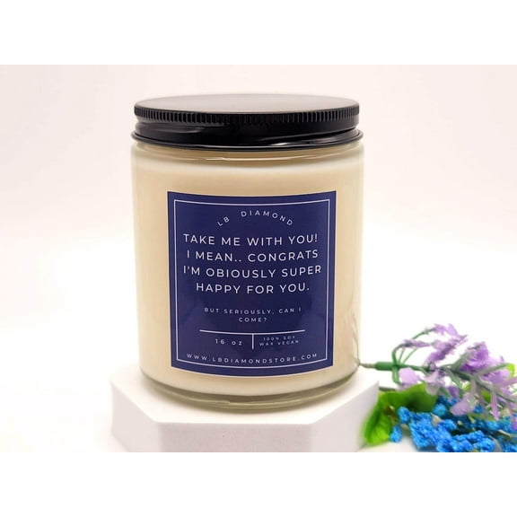 New Job Candle for Favorite Coworker Natural Soy Wax Candle - Funny Gift