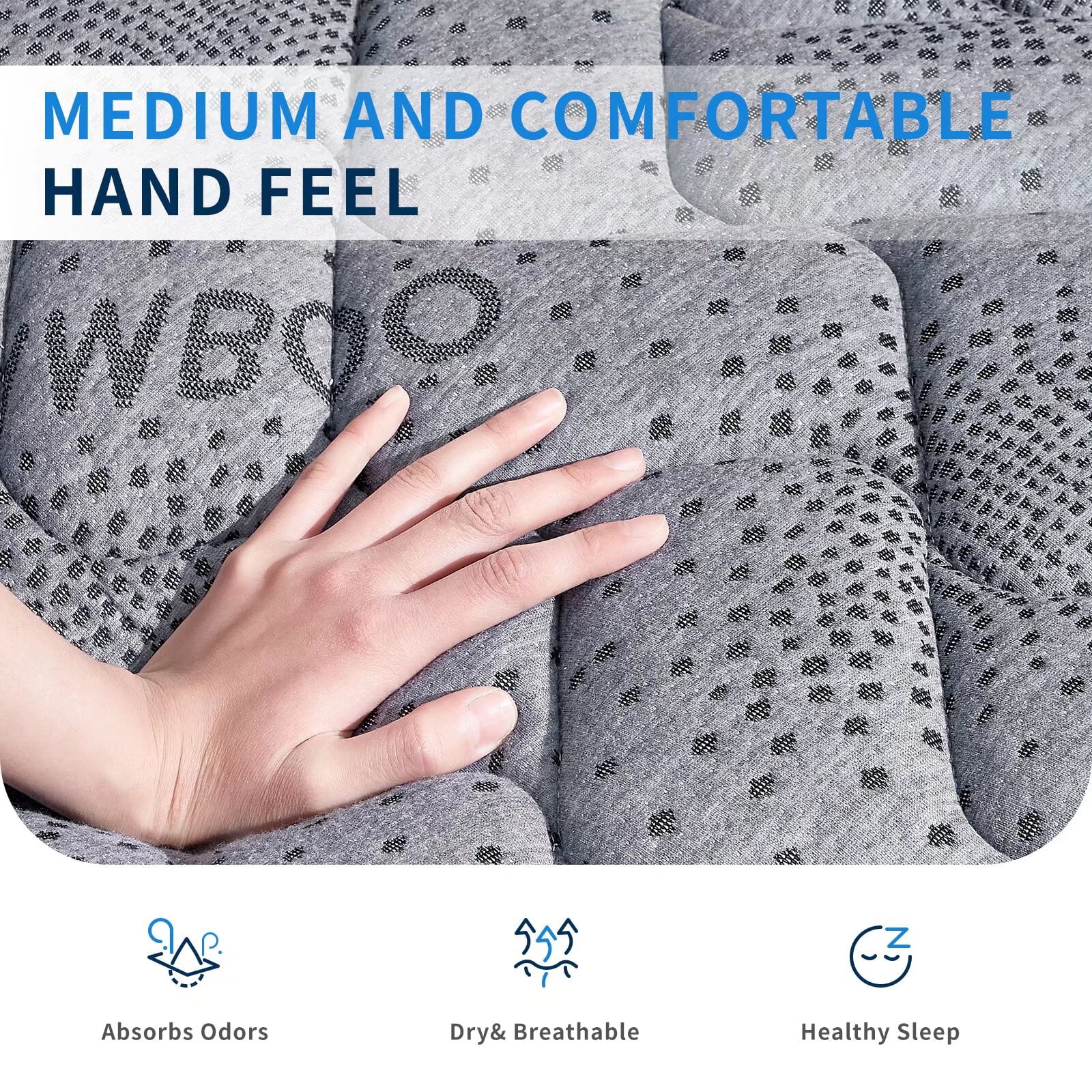 FULLMattress, 10 inch Twin Mattress in A Box, Hybrid Bonnell Coil FULL Size Mattress Medium Soft Feel with High Density Foam for Pressure Relief