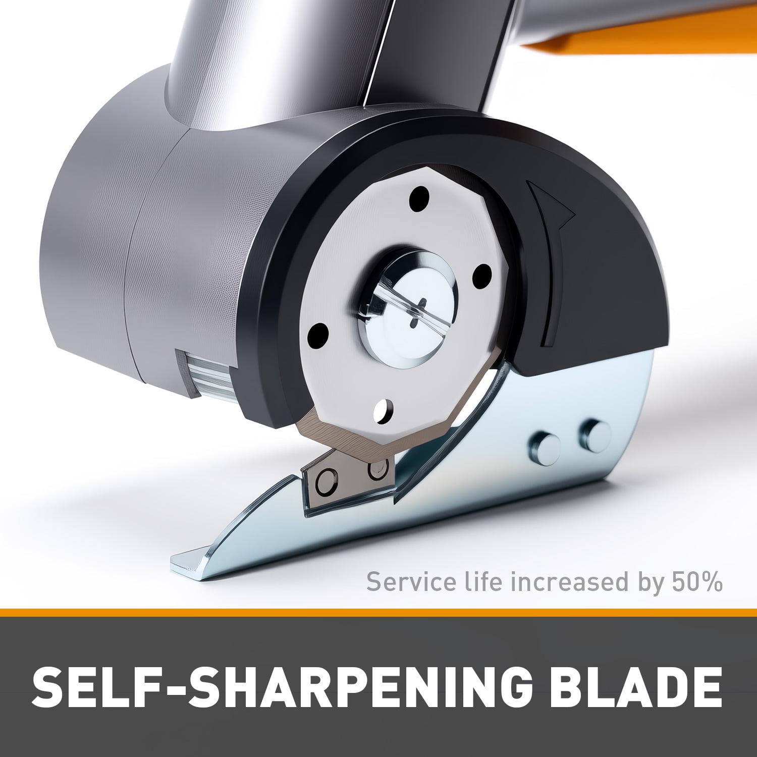 Cordless Electric Scissors With USB- Battery, USB Charging & 1300mAh Battery - Heavy-Duty Rotary Cutter Suitable For Fabric, Leather, Cardboard - Ergonomic Anti-Slip Handle, Safety Lock & LED Light