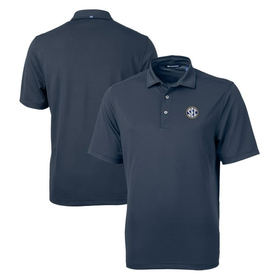 Men's Cutter & Buck  Navy SEC Gear Virtue Eco Pique Recycled Polo