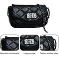 thumbnail image 3 of Bolso de hombro para mujer, bolso de mano de moda para mujer, bolsos cruzados acolchados con cadena, negro:;:;, 3 of 6
