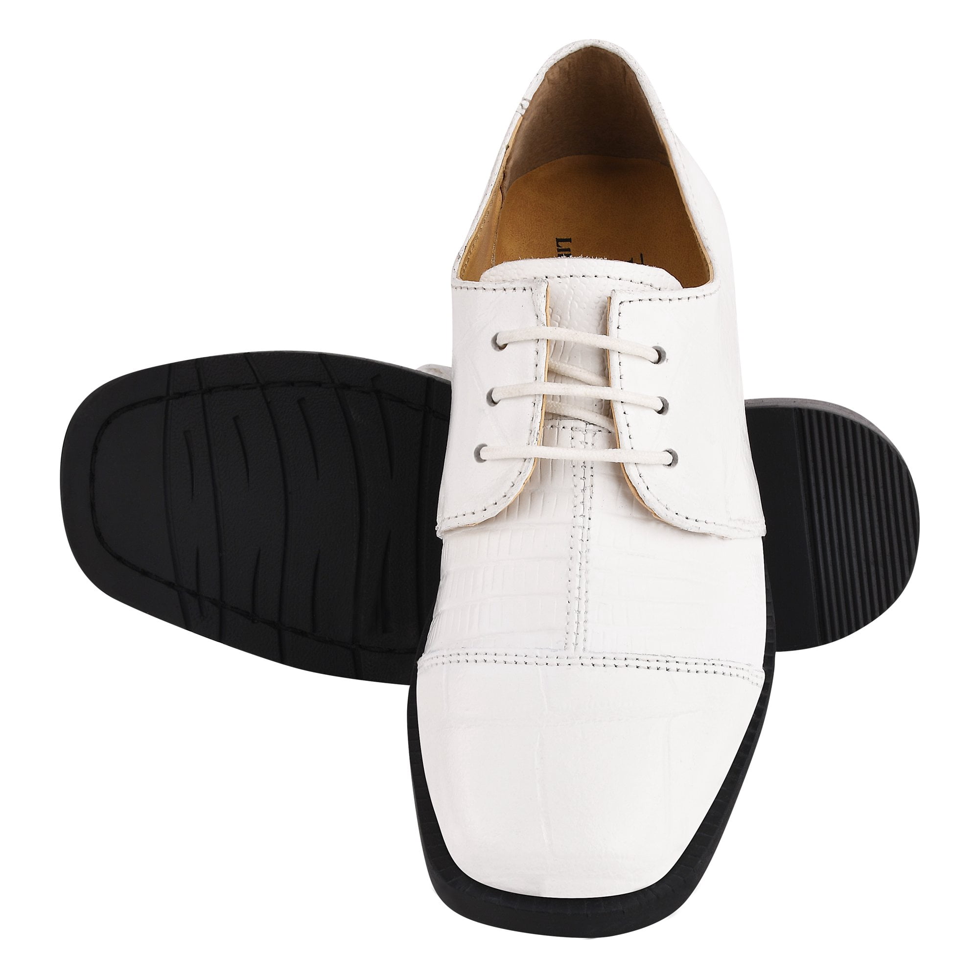 Scarpe Oxford Bambini – Nere – Finto Cuoio – Slip On – Matrimonio Scuola Festa