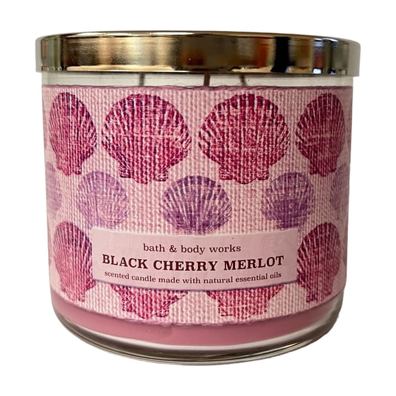 Bath & Body Works Black Cherry Merlot Scented 3 Wick Candle 14.5 oz