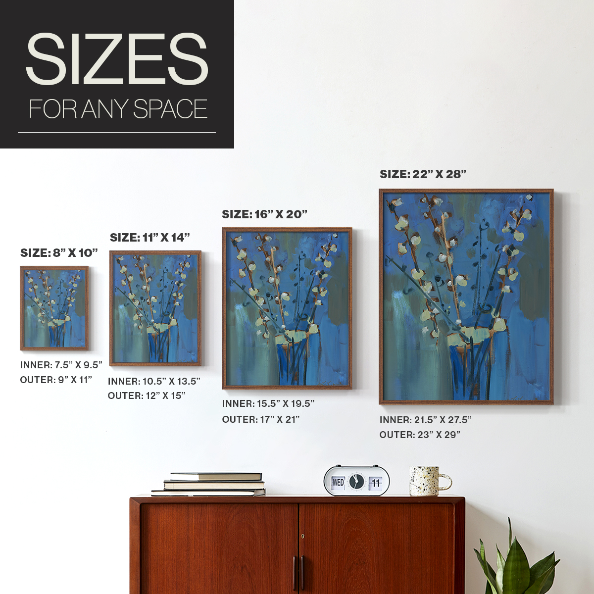Winter Willow II Framed Print - Solid Wood in Single Picture Frame Solid Wood 2 Framed Print