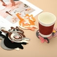 thumbnail image 5 of 3PCS Cat Coasters, 15CM Cute Coasters Cat Butt Crochet Funny for Desk Adults Home Decor Drinks Gifts Coffee, Black White Gray, 5 of 6