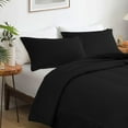 thumbnail image 3 of 3 Piece Luxury Thicker Pattern Comforter Set, 800 TC, 100% Egyptian Cotton, Full/Queen Size Black Solid Color, 3 of 6
