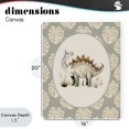 thumbnail image 4 of Stupell Industries Eclectic Watercolor Dinosaur Monstera Border Canvas Art, 16 x 20, by LSR Design Studio, 4 of 8