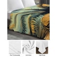 thumbnail image 6 of Palm Tree King Size Flat Sheet, Wrinkleproof & Fadeproof Cooling Flat Bed Sheet Only, Retro Summer Botanical Tropical Plant Leaves Breathable Soft Bedding Top Sheets 105 x 98 Inches, 6 of 8