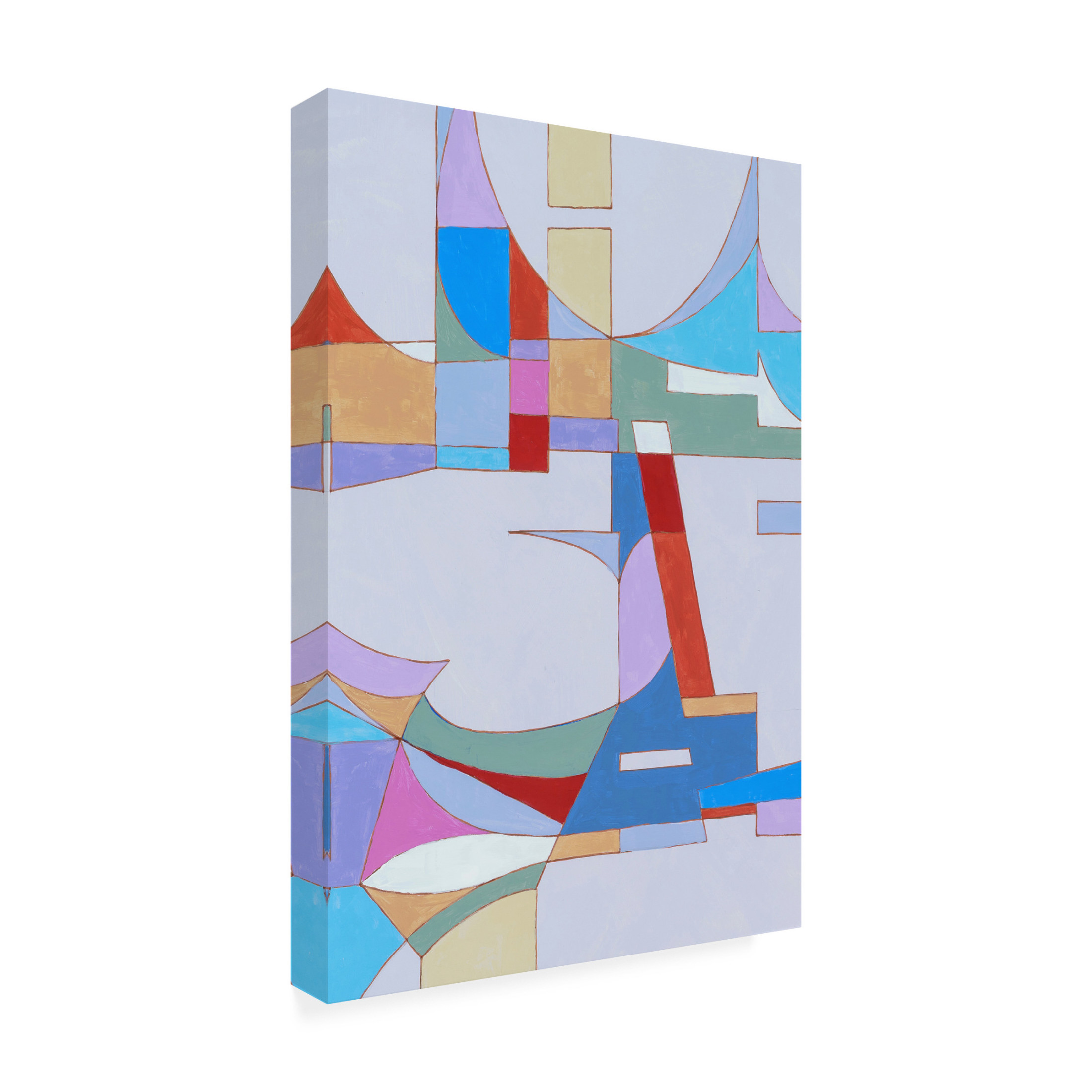 Canvas Wall Art - Incado 'Geometric' Wall Art for Living Room, Bedroom, or Office Décor by Trademark Fine Art - 30 x 47 Inches