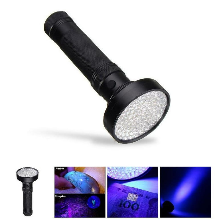 24€24 sur 100LED UV Ultra Violet Blacklight lampe torche d'inspection Lampe  torche extérieure - Torches - Achat & prix