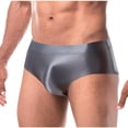 thumbnail image 2 of Swuxness Mens Mid-Rises Soft Comfy Brief, Men Sport Underpants, Men's Solid Color High Elasticity Mid Waist Briefs Comfortable Soft Stretch Panties Gray, XL, 2 of 4