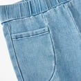 thumbnail image 6 of Kids Jeans Fashion Casual Elastic Waist Flare Denim Pants with Pockets Pants for Girls Size 6-13, 6 of 7