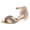 2-Gold, variant on Women's Wedding Sandals Low Block Heel Strappy Dress Shoes Adjustable Ankle Strap Flat Sandal Sparkly Summer Travel Slides Gold-6.5