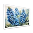 thumbnail image 2 of Designart "Ballet of Blue Bonnets Horizon Delight I" Floral Framed Wall Art Decor - Traditional Blue Blue Bonnets Entryway Framed Wall Art Print, 2 of 6