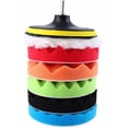 thumbnail image 1 of Almohadilla de pulido para coche, esponja para pulir autos de 6 pulgadas con adaptador de broca M14, Kit de pulido para pulidor y encerado, 7 Uds., 1 of 5