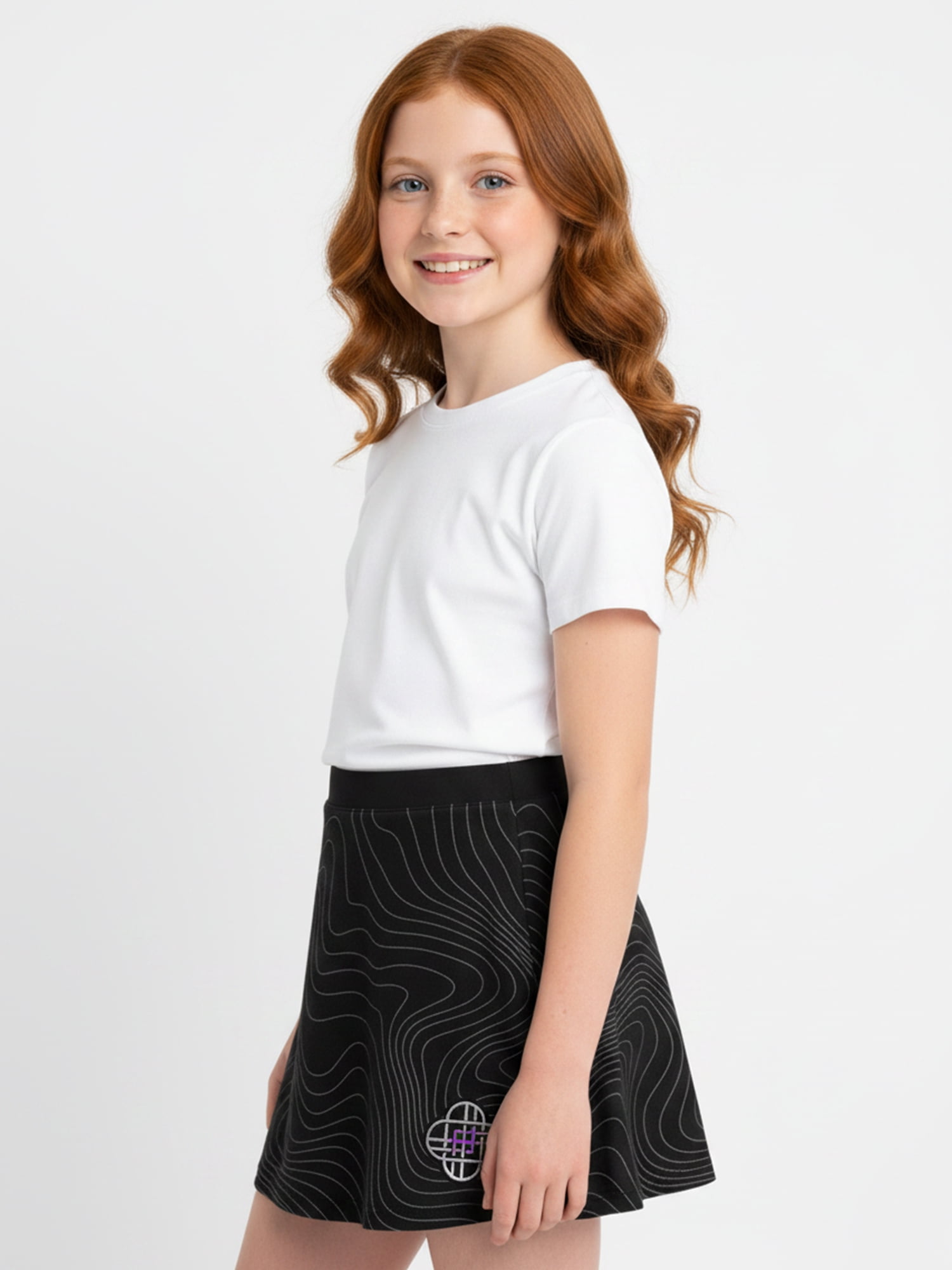 K-Pop Demon Hunters, Girls' & Big Girls' Graphic Skirt, Honmoon Lines, Sizes 4-16