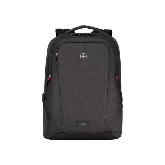 Wenger 16'' Laptop Backpack with Tablet Pocket, Black, Black
