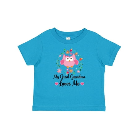 

Inktastic My Great Grandma Loves Me Owl Gift Baby Girl T-Shirt