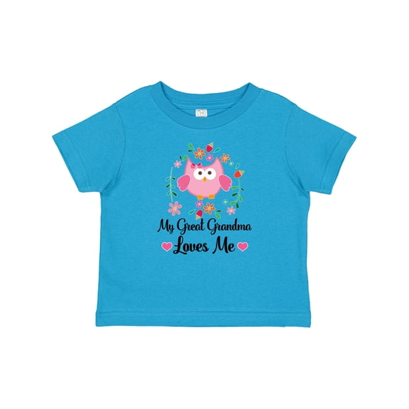 Inktastic My Great Grandma Loves Me Owl Girls Baby T-Shirt