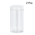 thumbnail image 3 of Uxcell 14oz/ 400ml Round Plastic Jars with Transparent Screw Top Lid for Storage 2Pack, 3 of 5