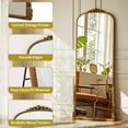thumbnail image 4 of ‌Auromir‌ 28"x69" Antique Full Length Arched Mirror Traditional Baroque Floor Vintage Mirror,Gold, 4 of 6
