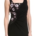 thumbnail image 3 of Adrianna Papell womens  Asymmetrical Floral Beaded Jersey Gown, 14, Black, 3 of 4