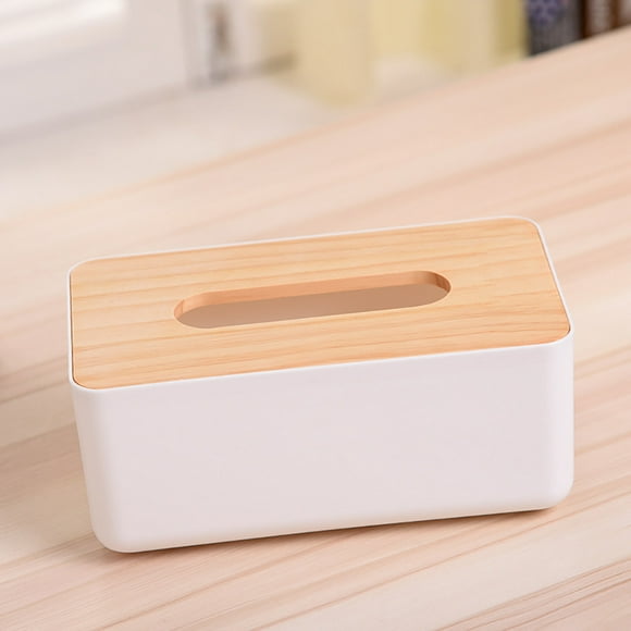 jovati Home Office Organization and Storage Wooden Tissue Box European Style Home Tissue Container for Office Decoration Home Decorations for Living Room Wood Tissue Box Cover