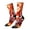 2 Black-2, variant on Red Sun Flame Fox Print Adult Socks for Men & Women,Calf Socks, Ankle Socks,Boots Socks,Breathable Casual Sock,Unisex Crew Socks