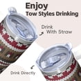 thumbnail image 4 of Bohemian Print Stainless Steel Cup 20oz with Lid and Straw - Double Wall Vacuum Insulated Travel Mug, Leakproof Thermal Tumbler, 4 of 5