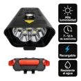 thumbnail image 1 of Lámpara LED Bicicleta BLCV10 5000lm Delantera y Trasera Recargable USB, 1 of 10