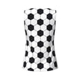thumbnail image 5 of Picia Soccer Ball Pattern Women's Workout Tank Top,Breathable Activewear,Slim Fit Athletic Top,Versatile Workout Moisture-wicking top-Medium, 5 of 9