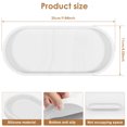 thumbnail image 3 of Dznils Silicone Bathroom Accessory Tray Countertop Organizer, 10", White, 2 Pack, 3 of 11