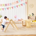 thumbnail image 3 of Costway 7-in-1 Toddler Climbing Toy Set with Reversible Ramp Convertible Step Stool Natural, 3 of 10