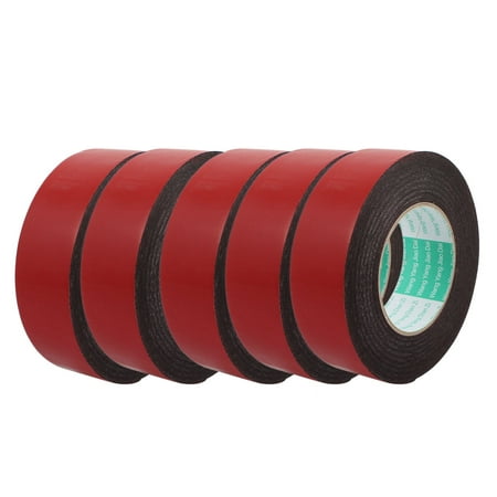 5Pcs 40mm x 1mm Single Sided Self Adhesive Shockproof Sponge Foam Tape 10M Red