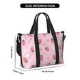 thumbnail image 2 of Travel Duffle Bag Cute Strawberry Pink White FLower Travel Tote Bags Carry on Luggage Waterproof Weekender Bags with Top Handle Adjustable Shoulde Strap for Travel Gym, 2 of 5