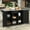 Black, variant on Harper & Bright Designs Outdoor Kitchen Island with Foldable Tabletop and Wheels, Patio Rolling Cart Bar Table with Stainless Steel Top, Ample Storage Space for Garden, Black
