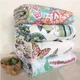 thumbnail image 4 of * Juego de colcha, funda de cama de algodón lavada, funda de almohada, colcha de verano, colcha doble Queen, Sábana individual doble, manta estampada, 4 of 5