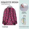 thumbnail image 5 of Black and Pink Leopard Print Backpack for School, Cute School Bag with Adjustable Shoulder Straps and Padded Back, 15.3"x11"x7.1", 5 of 5