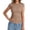 Khaki1#9527, variant on Womens Short Sleeve Slim Knit Tshirts Crew Neck Solid Color Ribbed T-Shirts Summer Tee Tops for Women