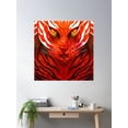 thumbnail image 2 of Tiger Tiger Burning Bright Poster Wall Art, Modern Wall Decor For Living Room Bedroom, 17x17 UNFRAMED, 2 of 3