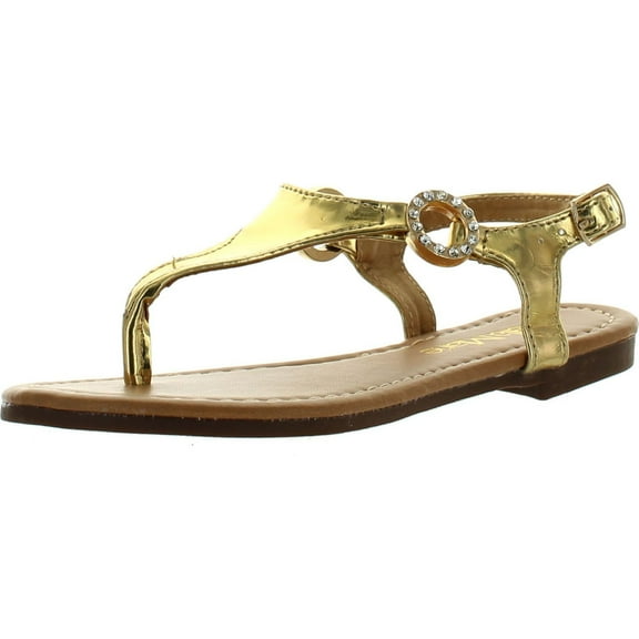 Bella Marie Girls Marie-9K Fashion Slip on Cute Braid Style Strappy Buckle Kids Sandals