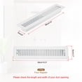 thumbnail image 2 of Uxcell 14 x 2 Inch Floor Register, 2pcs Heavy Duty Air Vent Cover Adjustable Floor Grates, White, 2 of 5