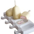 thumbnail image 4 of Molde Para Paletas De Hielo Reutilizables Silicona De Grado Alimenticio, Antiadherentes Y Flexibles De Fácil Desmolde, Utensilio De Repostería - Pastelería Con 4 Cavidades Para Helado ecomlab  Reposteria, 4 of 6